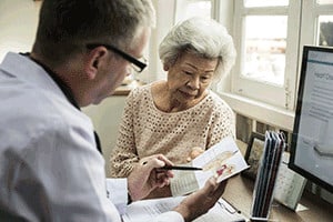 physician discussing with patient